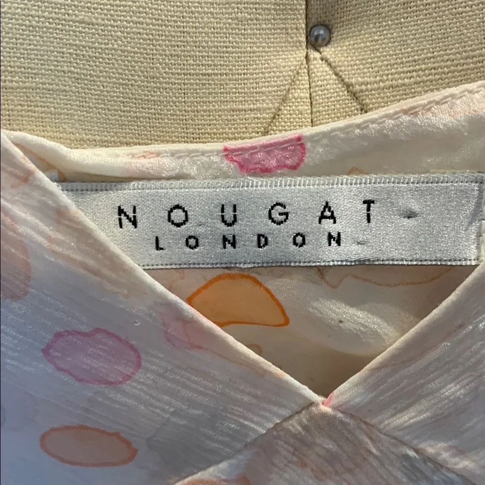 Nougat London 100% Silk Watercolour Dots Patterned Dress - Picture 2 of 16
